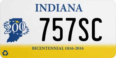 IN license plate 757SC