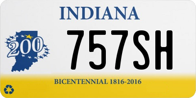 IN license plate 757SH