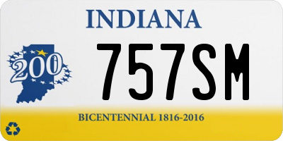 IN license plate 757SM