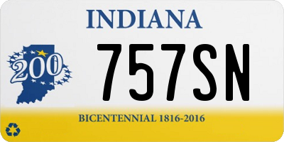 IN license plate 757SN