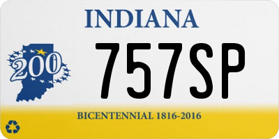 IN license plate 757SP