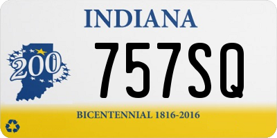 IN license plate 757SQ