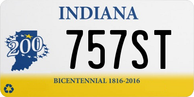 IN license plate 757ST