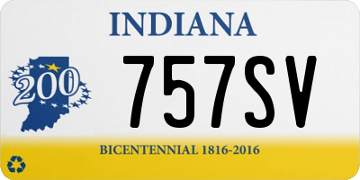 IN license plate 757SV