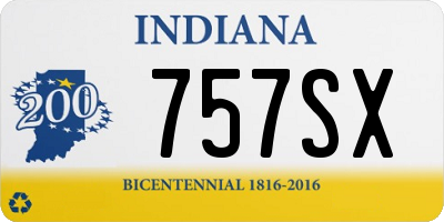 IN license plate 757SX