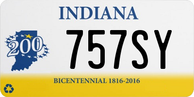 IN license plate 757SY