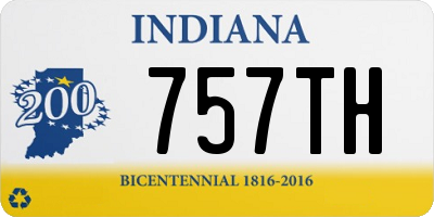 IN license plate 757TH