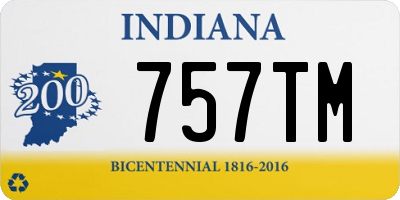 IN license plate 757TM