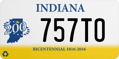 IN license plate 757TO