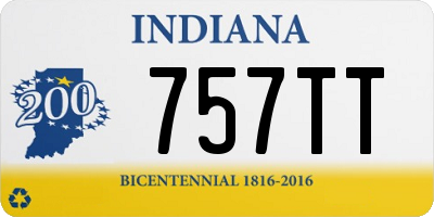 IN license plate 757TT