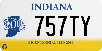 IN license plate 757TY