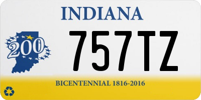 IN license plate 757TZ