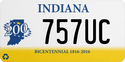 IN license plate 757UC