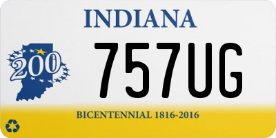 IN license plate 757UG