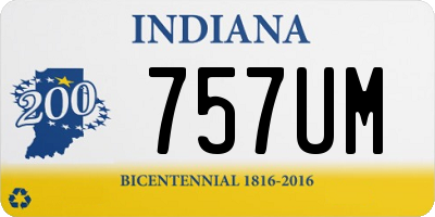 IN license plate 757UM