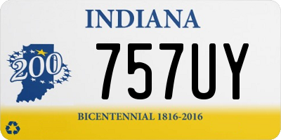 IN license plate 757UY