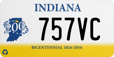 IN license plate 757VC