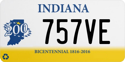 IN license plate 757VE