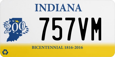 IN license plate 757VM