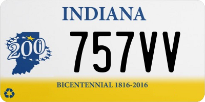 IN license plate 757VV