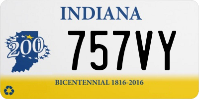 IN license plate 757VY