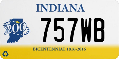 IN license plate 757WB