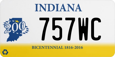 IN license plate 757WC