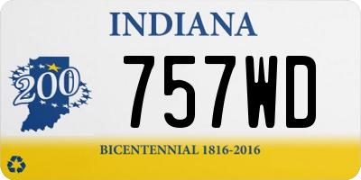 IN license plate 757WD