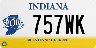 IN license plate 757WK