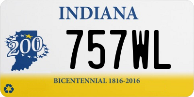 IN license plate 757WL