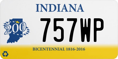 IN license plate 757WP