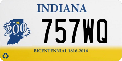 IN license plate 757WQ