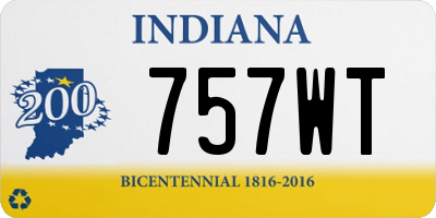 IN license plate 757WT