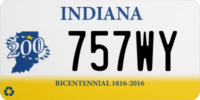 IN license plate 757WY