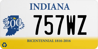 IN license plate 757WZ