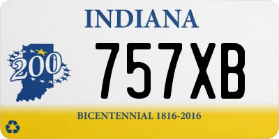 IN license plate 757XB