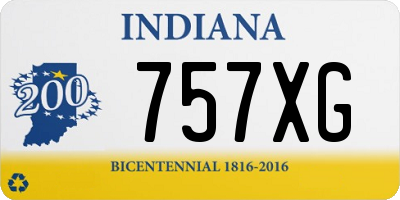 IN license plate 757XG