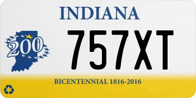 IN license plate 757XT