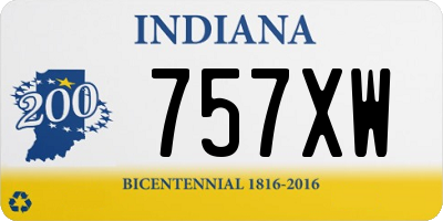 IN license plate 757XW