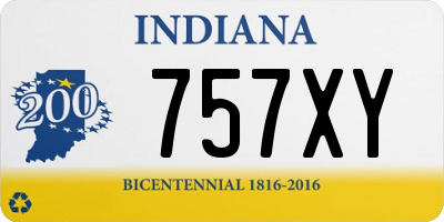 IN license plate 757XY