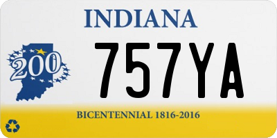 IN license plate 757YA