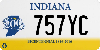 IN license plate 757YC