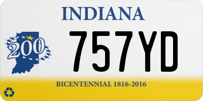 IN license plate 757YD