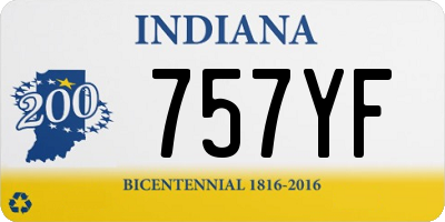 IN license plate 757YF