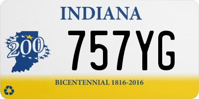 IN license plate 757YG