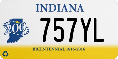 IN license plate 757YL