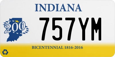 IN license plate 757YM