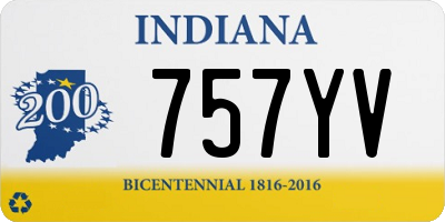 IN license plate 757YV