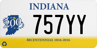 IN license plate 757YY