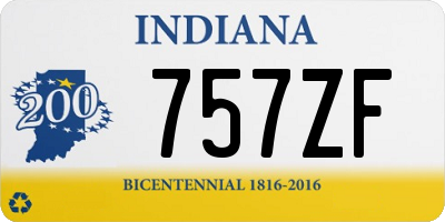 IN license plate 757ZF